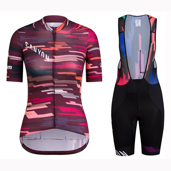 2019 Maillot Mujer Canyon Tirantes Mangas Cortas Rojo